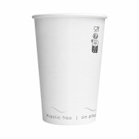 Bicchiere cartone bianco Eden plastic-free (PAP20)  H79mm 180ml
