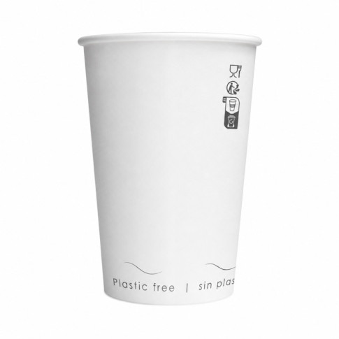 Bicchiere cartone bianco Eden plastic-free (PAP20)  H79mm 180ml