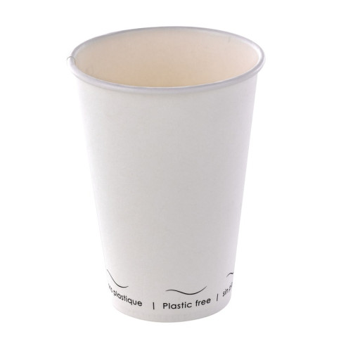 Bicchiere cartone bianco Eden plastic-free (PAP20)  H91mm 200ml