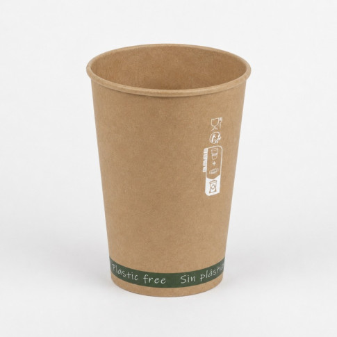 Bicchiere cartone kraft ZEN plastic-free (PAP20)  H79mm 180ml