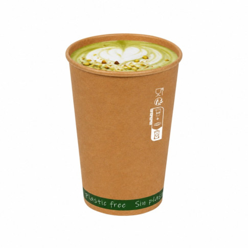Bicchiere cartone kraft ZEN plastic-free (PAP20)  H79mm 180ml