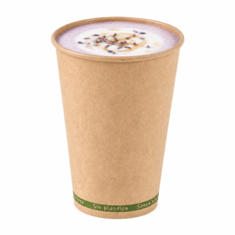 Bicchiere cartone kraft ZEN plastic-free (PAP20)  H92mm 200ml