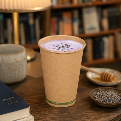 Bicchiere cartone kraft ZEN plastic-free (PAP20)  H92mm 200ml