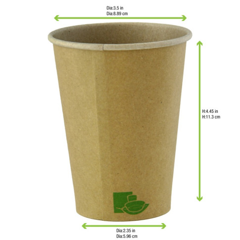 Bicchiere cartone decoro carta stropicciata (PAP20)  H110mm 350ml