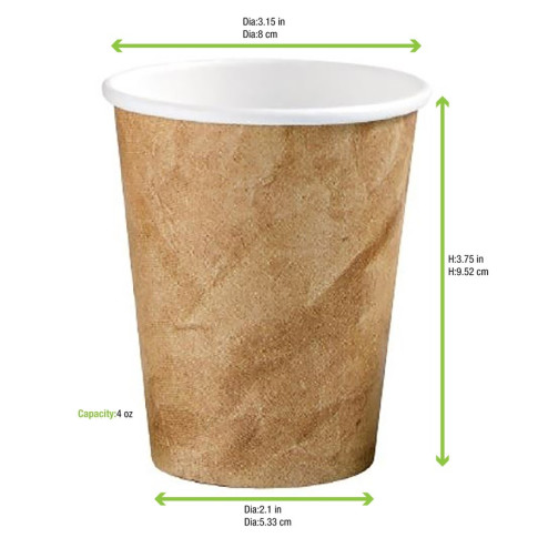 Bicchiere cartone decoro carta stropicciata (PAP20)  H95mm 250ml