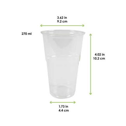 Bicchiere in PET trasparente  H102mm 270ml