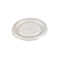 Coperchio piattp in PET trasparente con foro  H10mm