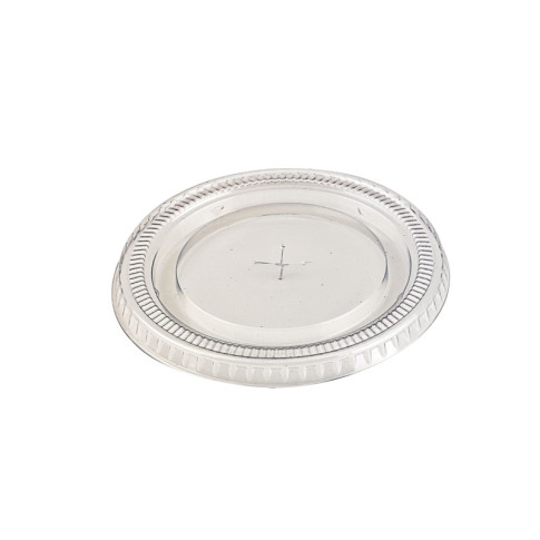 Coperchio piattp in PET trasparente con foro  H10mm