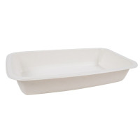 Vaschetta sigillabile in polpa di canna da zucchero 1/4 265x160mm H45mm 1200ml