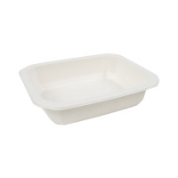 Vaschetta sigillabile in polpa di canna da zucchero 1/8 160x130mm H36mm 465ml