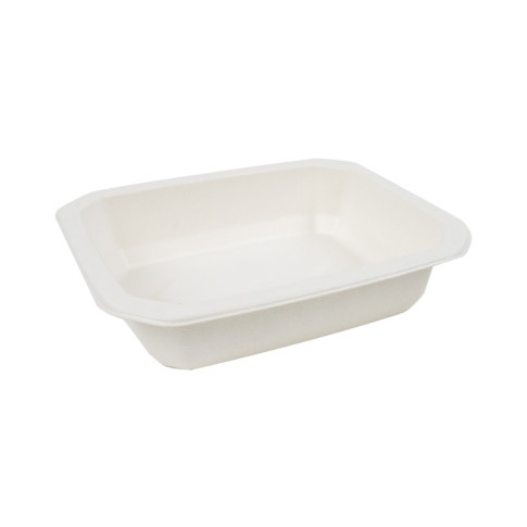 Vaschetta sigillabile in polpa di canna da zucchero 1/8 160x130mm H36mm 465ml