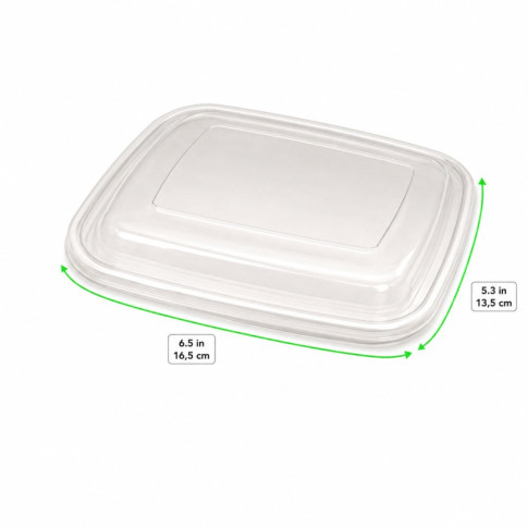 Coperchio in PET per vassoio in polpa (PET1) 135x165mm H9mm