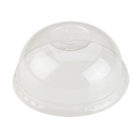 Coperchio in PLA trasparente a cupola con foro  H50mm