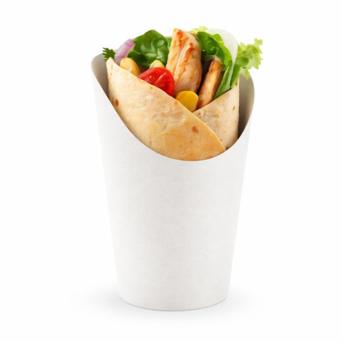 Bicchiere da snack in cartone bianco  H118mm 230ml