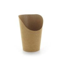 Bicchiere da snack in cartone kraft  H98mm