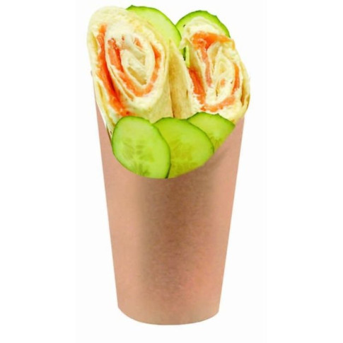 Bicchiere da snack in cartone kraft  H98mm