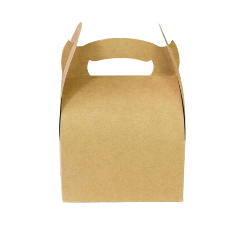 Scatola da pasticceria in cartone kraft con manici 110x100mm H153mm