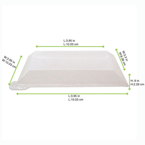 Coperchio klarity  in PET (PET1) 100x100mm H16mm