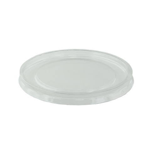 Coperchio in plastica trasparente con foro a X per DELI (PET1)