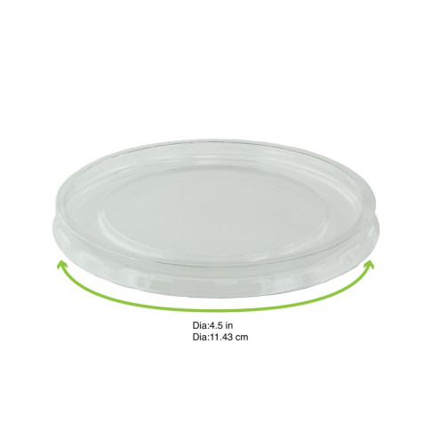 Coperchio in plastica trasparente con foro a X per DELI (PET1)