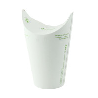 Bicchiere in cartone con coperchio pieghevole integrato (PAP1)  H105mm 375ml