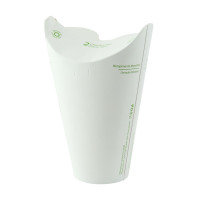 Bicchiere in cartone con coperchio pieghevole integrato (PAP1)  H126mm 500ml