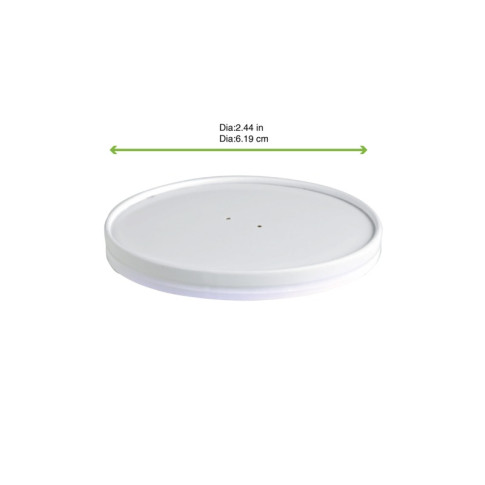 Coperchio in cartone bianco plastic-free (PAP1)  H10mm
