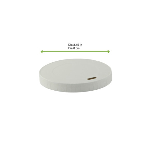 Coperchio in cartone bianco plastic-free (PAP1)  H10mm