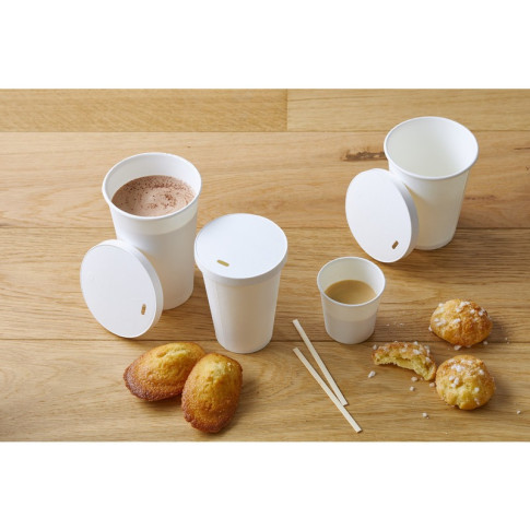 Coperchio in cartone bianco plastic-free (PAP1)  H10mm