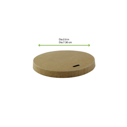 Coperchio in cartone bianco plastic-free (PAP1)  H12mm