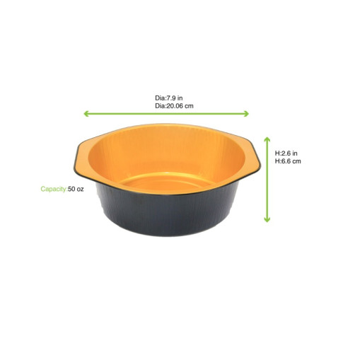Opseal Black/Gold Aluminum Pot  H65mm 1 430ml