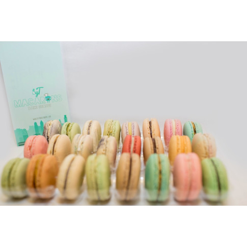 Inserto in PET trasparente per 6 macarons (2x3) con chiusura clip 115x100mm H25mm