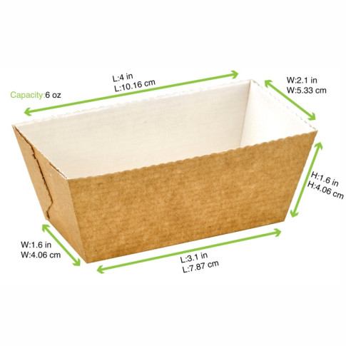 Stampo da forno in carta kraft 103x55mm H40mm 160ml