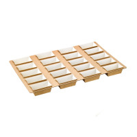 Teglia da forno rettangolare in cartone microflute con 20 stampi 3 600x5 600mm