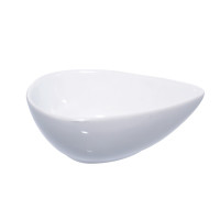 Piattino ovale in porcellana bianca 110x70mm H40mm