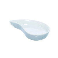 Piattino "Yin" in porcellana bianca 78x48mm H15mm