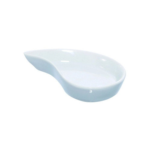 Piattino "Yin" in porcellana bianca 78x48mm H15mm