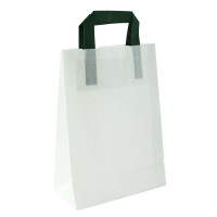 Shopper in carta bianca riciclata 200x100mm H280mm