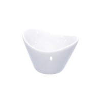 Coppetta in porcellana bianca 66x54mm H45mm