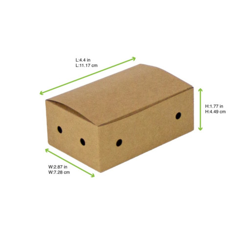 Scatola Kraft 6 pepite  114x73mm H45mm