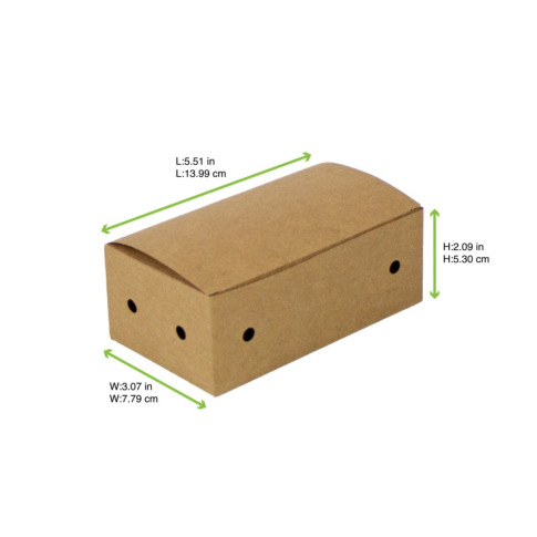 Scatola Kraft 9 pepite  140x78mm H53mm