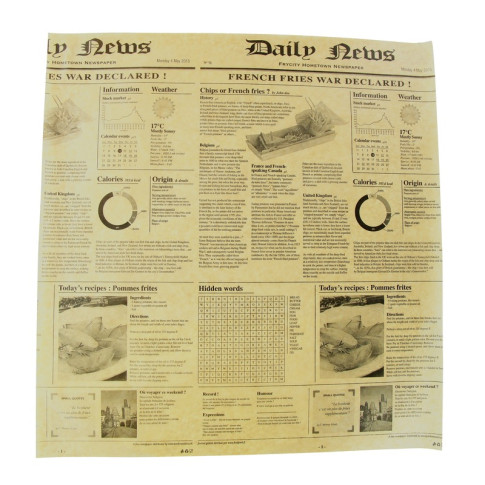 Carta marrone oleata in scatola dispenser-stampa di giornali     380x400mm