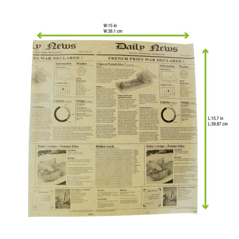Carta marrone oleata in scatola dispenser-stampa di giornali     380x400mm