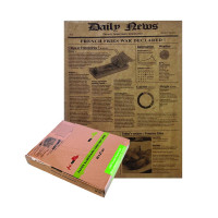 Carta kraft scuro con decorazione stampa di giornale, in scatola dispenser 350x270mm