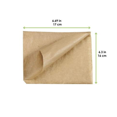 Sacchetto in carta scura aperto su 2 lati 170x160mm