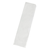 Sacchetto bianco antigrasso in carta bianco aperto su due lati (PAP22) 340x85mm