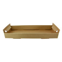 Vassoio in cartone kraft con maniglie (PAP20) 390x150mm H70mm