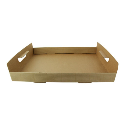 Vassoio in cartone kraft con maniglie (PAP20) 310x310mm H42mm