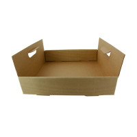 Vassoio in cartone kraft con maniglie (PAP20) 320x320mm H74mm