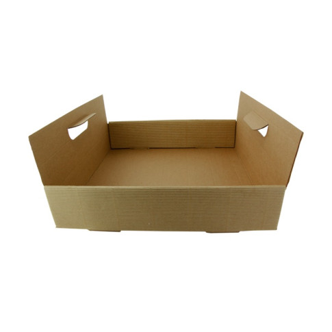 Vassoio in cartone kraft con maniglie (PAP20) 320x320mm H74mm